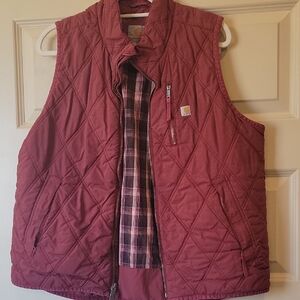 Carhartt Quilted Vest in Burgundy